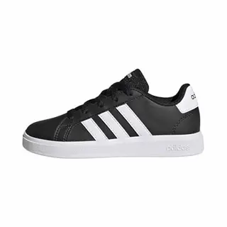 Adidas Unisex Kids Grand Court Lifestyle Tennis Lace-Up Shoes, Core Black/Cloud White/Core Black, 4.5 Uk