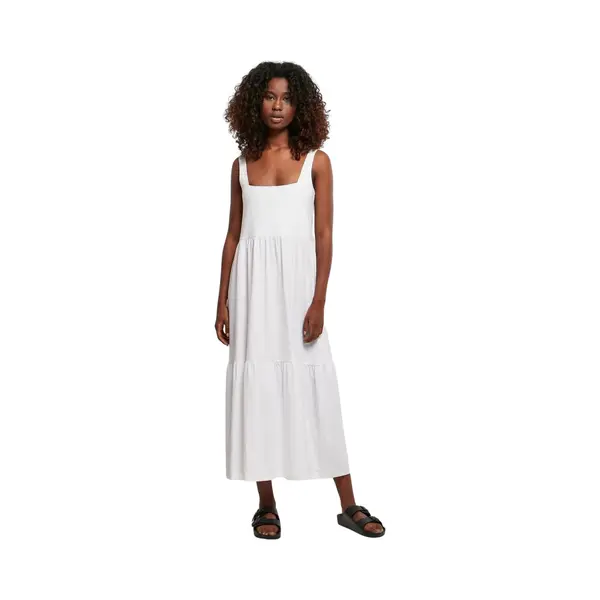 Urban Classics Damen Ladies 7/8 Length Valance Summer Dress Kleid, Weiß, Xl Eu thumbnail