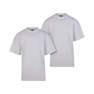 Urban Classics Herren T-Shirt Tall Tee 2-Pack, 2er Pack T-Shirt Für Männer, Baumwolle, Gerippter Rundhals, Erhältlich In Vielen Farben, Größen