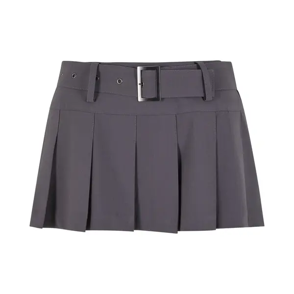 Urban Classics - Pleated Korte Rok - L - Grijs thumbnail