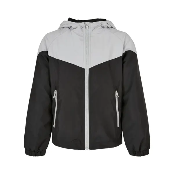 Urban Classics Jungen Windbreaker Boys 2-Tone Tech Windrunner, Farbe Asphalt/black, Größe 134/140 thumbnail