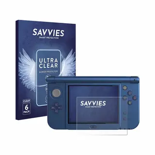 Savvies - Screenprotector Voor Nintendo New 3DS Xl (Unteres Display) - Folie Beschermfolie Transparant 6 Stuks