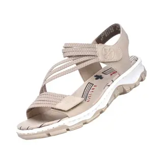 Rieker 68871-62 Nude Womens Walking Sandals In A Plain Man-made In Size 38