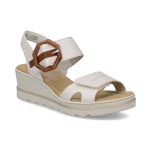 Rieker -Dames - Off-white/ecru/parel - Sandalen - Maat 37 thumbnail