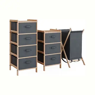Vicco Bruno Badkamermeubelset – 3 Delen Grijs