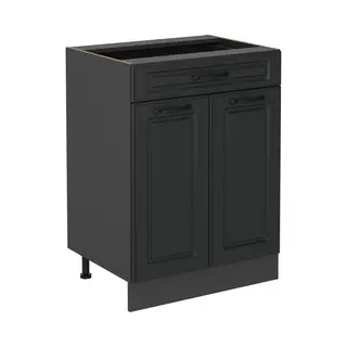 Vicco Küchenunterschrank R-Line, Anthrazit Landhaus, 60 Cm Mit Schublade, Ohne Arbeitsplatte, Zur Freien Kombination Innerhalb Modularer