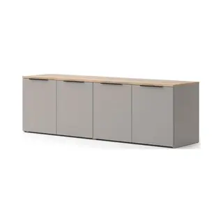 Vicco Wohnwand Wido, Greige/Sonoma, 2 Teile, (2-St)