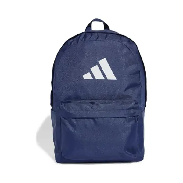 Adidas Unisex Classic 3BARS Backpack, Dark Blue/White, One Size thumbnail
