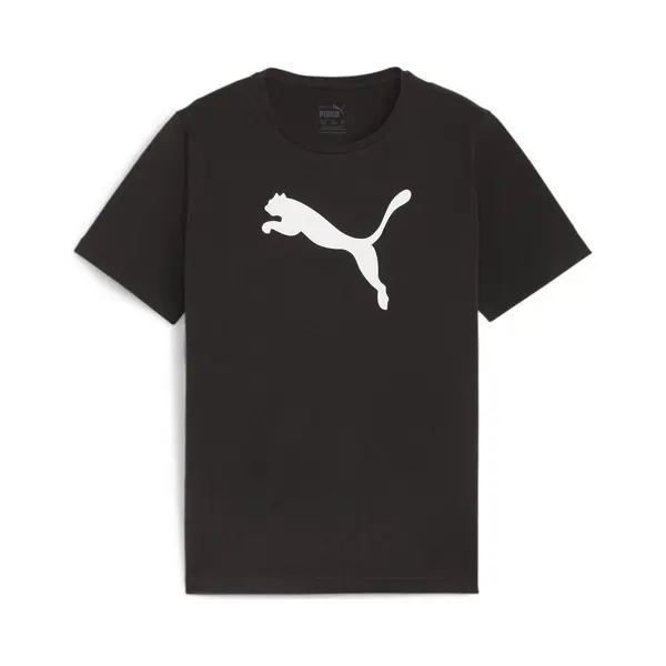 Puma, Jongens, Sportief Shirt, TeamRISE Logo Jersey Katoen Jr (116), Zwart, 116 thumbnail