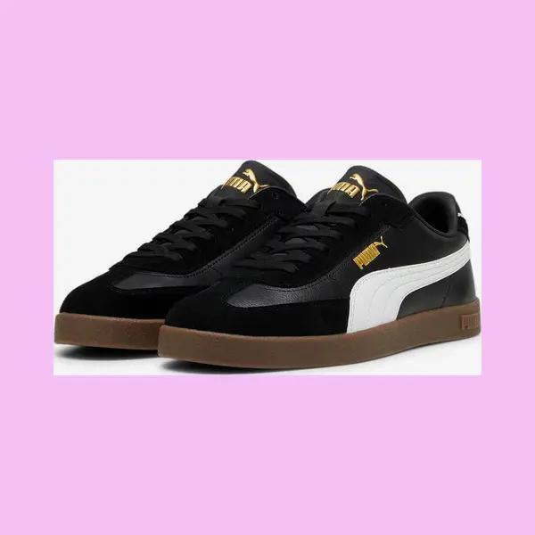 Puma Club Ii Black Pure White Shoes - 44 thumbnail