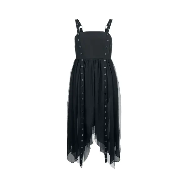 Gothicana By Emp Vailed In Darkness Mittellanges Kleid Schwarz In Xl thumbnail