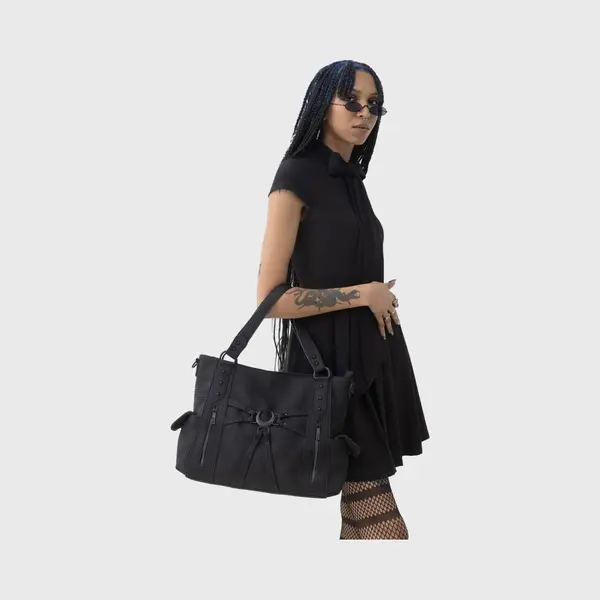 Kihilist By Killstar Over The Moon Handbag Black thumbnail
