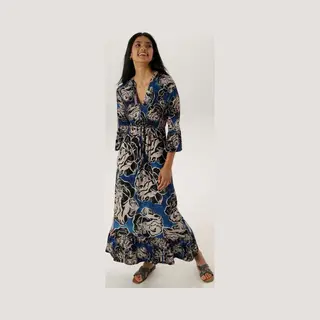 Aniston | Maxi Jurk | Bloemmotief | Soepelvallend | Maat 44
