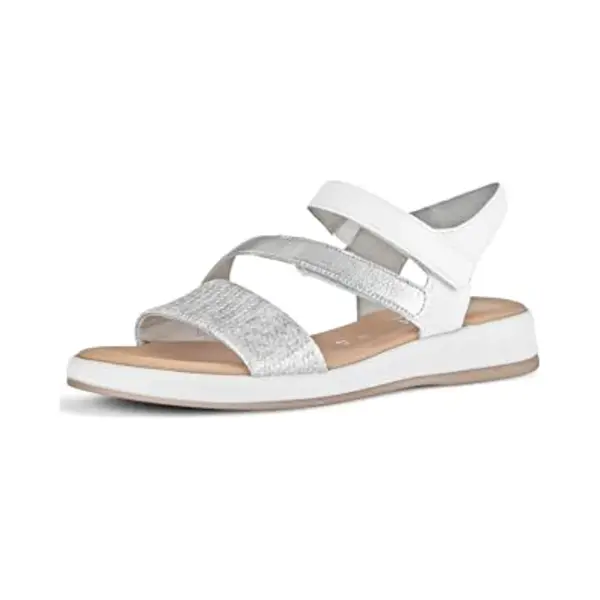 Gabor Damen Sandaletten, Frauen Sandalen, Moderate Mehrweite (G), Silber/Weiss (51), 43 Eu / 9 Uk thumbnail
