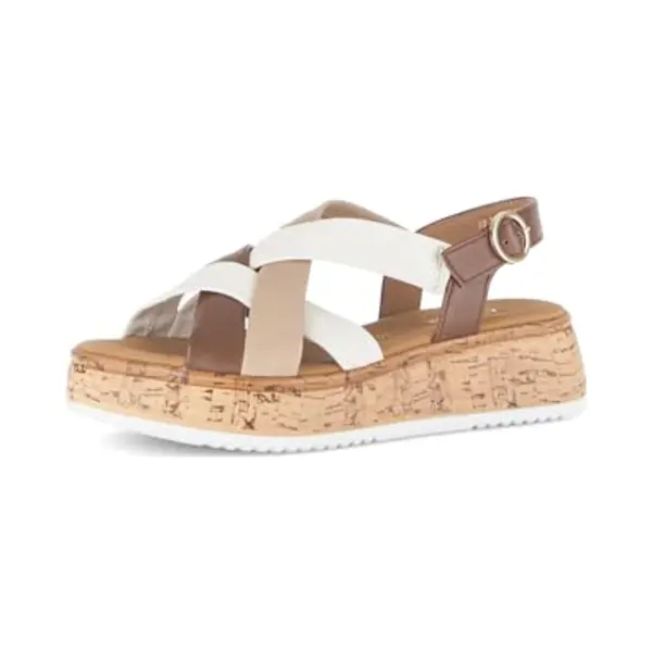 Gabor Damessandalen, Gemiddelde Extra Breedte (G), Cognac Pan 54, 43 Eu thumbnail