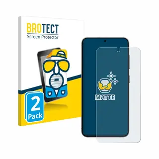 Brotect Entspiegelungs-Schutzfolie Für Samsung Galaxy S24 / S25 (2 Stück) Matte Displayschutz-Folie, Anti-Reflex, Anti-Fingerprint