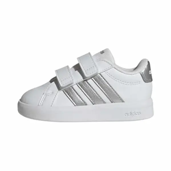Adidas Unisex Baby Grand Court 3.0 Shoes Infants, Ftwr White/Silver Met./Silver Met., 9.5 Uk Child thumbnail