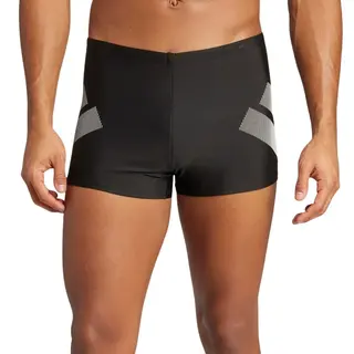 Adidas Men's Big Bars Swim Boxers, Black, 32