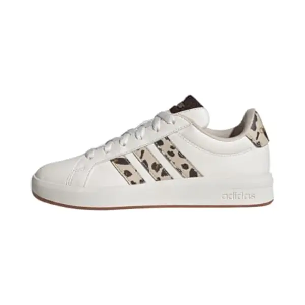 Adidas Girls Grand Court Trainers White/Animal 5.5 Uk Child thumbnail