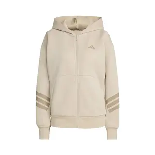 Adidas Women's Future Icons Three Stripes Full Zip Hoodie, Crystal Linen, Xl