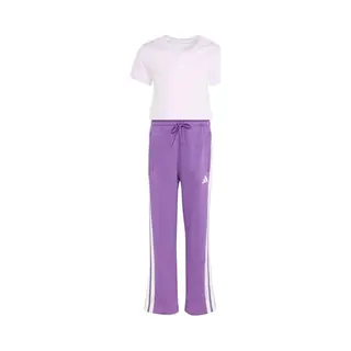 Adidas Girl's Essentials T-Shirt Set, Ice Lavender/white, 5-6 Years
