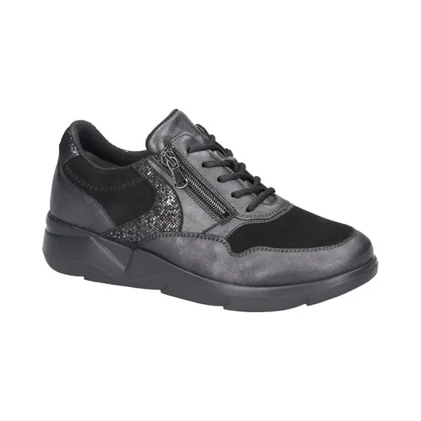 Waldläufer K Funky Sneakers - Leer - Dames - Zwart - Maat 39 thumbnail