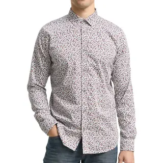 Tom Tailor - Lange Mouw Overhemd - Heren - 3XL - Wit - Katoen - 1048430