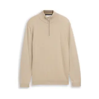 Tom Tailor - Heren Pull - Maat Xl - Mannen - Bruin - Katoen