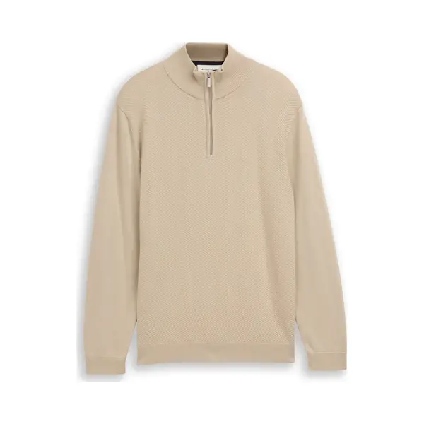 Tom Tailor - Heren Pull - Maat Xl - Mannen - Bruin - Katoen thumbnail
