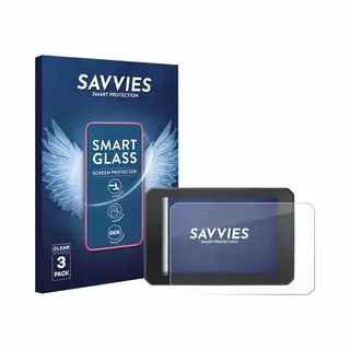 Savvies 3 Stück Panzer Schutz Glas Für Fit-Ebike Display Comfort 9H Schutzfolie, Glas-Folie, Klar, Blasenfrei, Anti-Fingerabdruck, Displayschutz