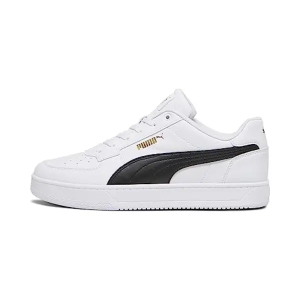 Puma Unisex Adults Puma Caven 2.0 Sneakers, Puma White-Puma Black-Gold, 11 Uk thumbnail