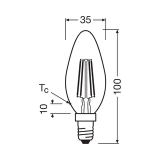 Osram Led Bulb Matt Candle E14 2.2W 4000K 470lm