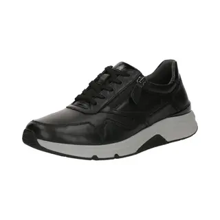 Gabor Damen Low-Top Sneaker, Frauen Halbschuhe, Turnschuhe, Laufschuhe, schnürschuhe, schnürer, Plateausohle, schwarz (S.grau), 41 Eu / 7.5 Uk