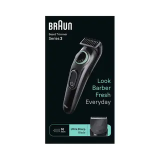 Braun BeardTrimmer 3 Baardtrimmer Series 3 BT3411, Trimmer Voor Heren met 50 minuten Gebruiksduur