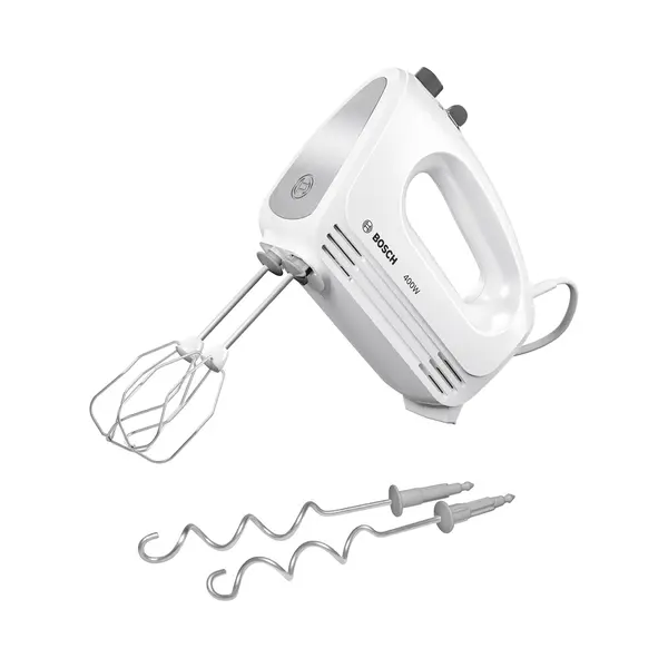 Bosch MFQ24200 mixer Handmixer 400 W Geborsteld staal, Wit thumbnail