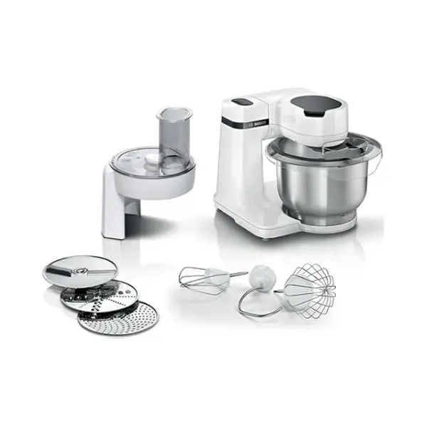 Bosch Serie 2 MUMS2EW01 Küchenmaschine 700 W 3,8 L Edelstahl, Weiß thumbnail