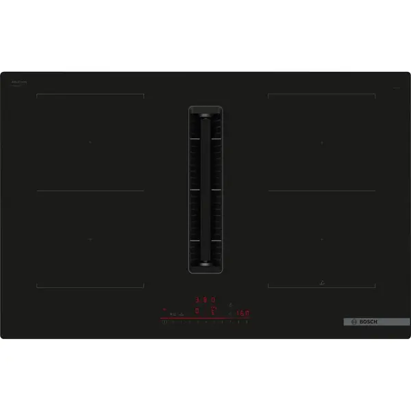 Bosch Serie 6 PVQ811H26E Kochfeld Schwarz Integriert 80 cm Zonen-Induktionskochfeld 4 Zone(n) Integrierte Haube thumbnail