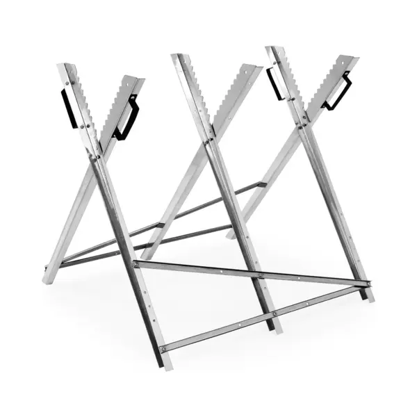 monzana® Heavy Duty Sawhorse Galvanised Metal 83x81x88cm 150kg thumbnail