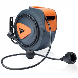 monzana® Kabelhaspel Automatisch 20m + 1, 5m Aansluitkabel