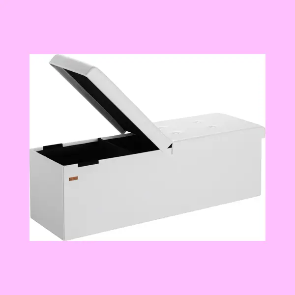 Casaria® Storage Bench White 115x38x38cm Foldable thumbnail