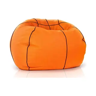 Green Bean Basketball-Sitzsack Fertig Befüllt 250L Eps Perlen - Kinder & Erwachsene 90cm Bean Bag Riesensitzsack Liegekissen Lounge Chair Sitzkissen