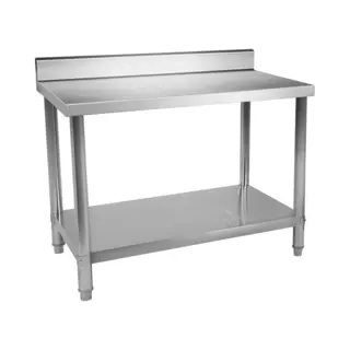 Royal Catering Arbeitstisch 100 X 60 Cm Gastro Edelstahltisch Küchentisch Edelstahl Aufkantung, Verschiedene Größen