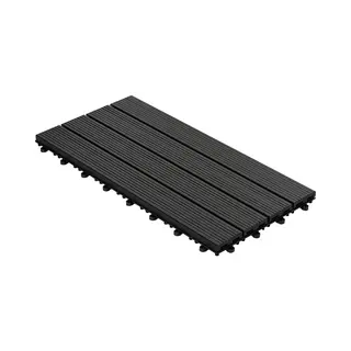Floordirekt Vlondertegel - Terrastegel - Tuintegel - Wpc - Royal - Antraciet - 60 X 30 Cm