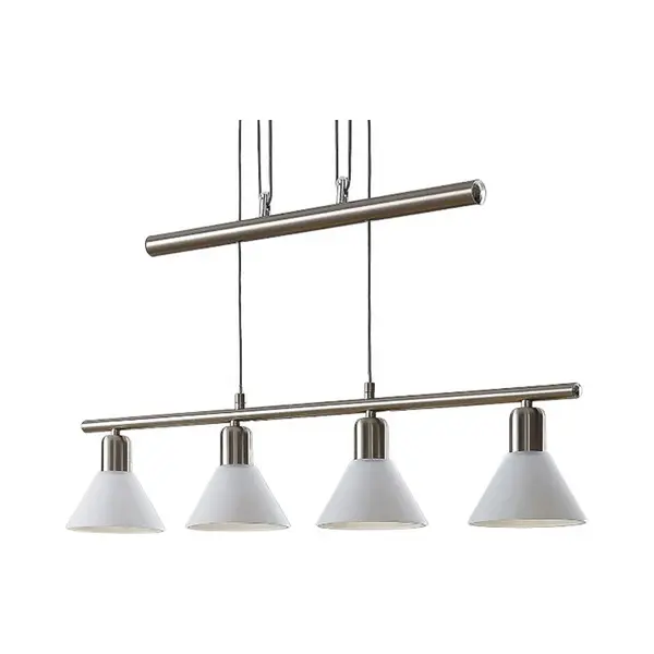 Lindby Pendellampe Delira, 4-flg. Nickel, Höhenverstellbar thumbnail