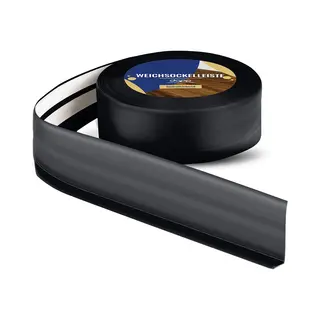 Dq-Pp Zachte Plint, 5 M, Zwart, 50 X 15mm, Pvc, Zelfklevend, Knikhoek Plinten Rubberen Strip Plint Hoekprofiel Afsluitstrip Vloerlijst