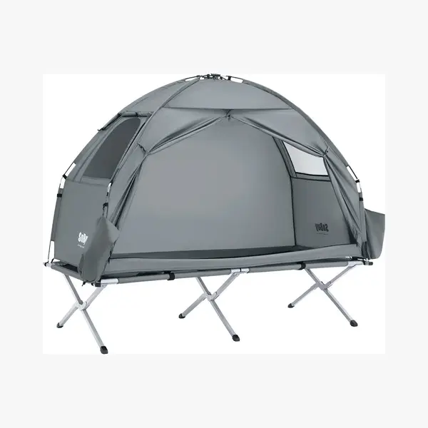 SoBuy OGS32-Ii-Hg Opblaasbare Camping Tent - Grijze Textiel 193x161cm thumbnail