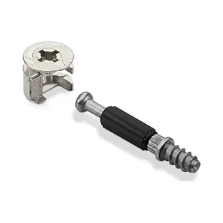 Sotech 50 Stuks Hettich Meubelconnectors Meubelaansluitstuk Excentrisch Wiel Rastex 15 (Ø 15 Mm) En Twister Pluggen Du 232 T (M6 X 11 Mm) Excentrisch