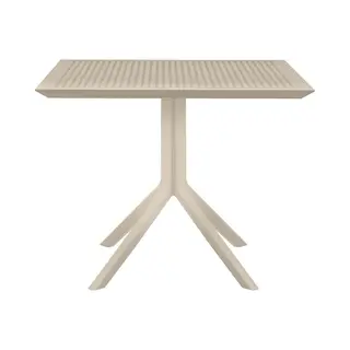 Clp Sky Tafel - Eettafel - Tuintafel - Binnen En Buiten - 80 X 80 Cm - Kunststof - Taupe