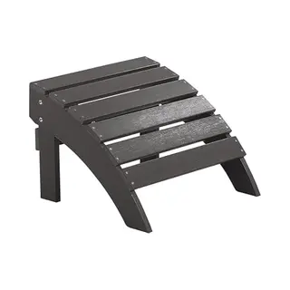 Beliani Garten Fußhocker Adirondack Dunkelgrau