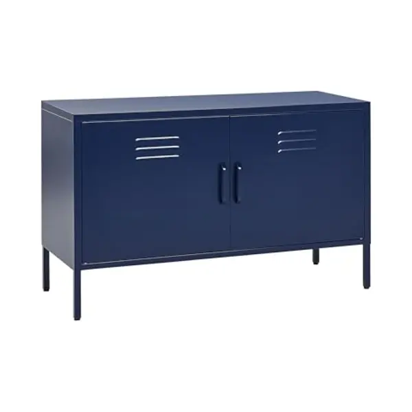 Beliani Büroschrank Uria Metall Marineblau thumbnail